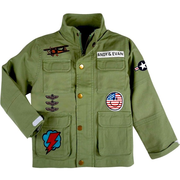 Andy & Evan Andy & Evan Baby Boys Military Patchwork Jacket - Infant - Picture 1 of 6
